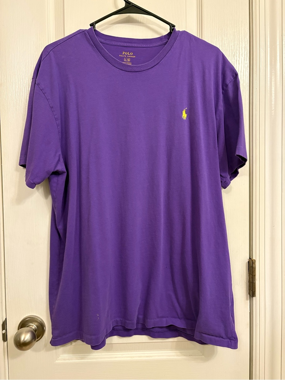 Men’s L Polo by Ralph Lauren Purple Crew Neck T-Shirt